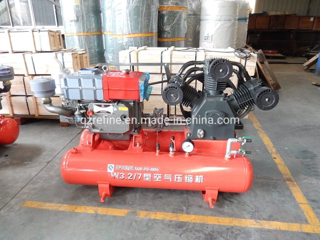 W3.2/7 Diesel Drive 7bar Air Compressor For Jack hammer