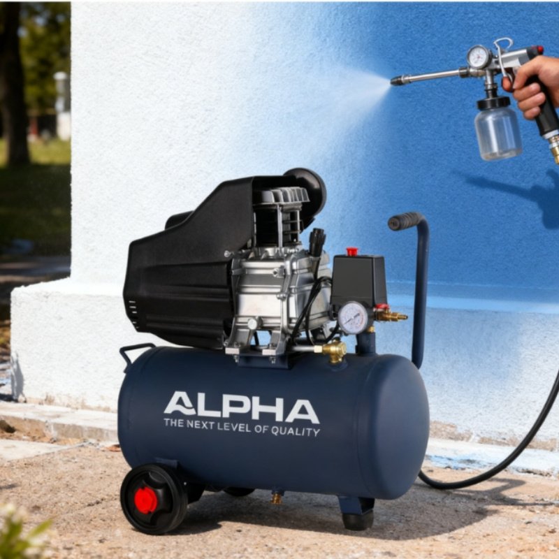 Space Saving 24L Direct-Driven Piston Air Compressor for Small Workshop Tasks
