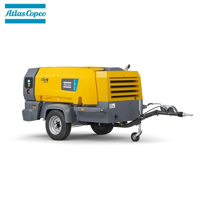 Atlas Copco Xats 750 Cfm Portable Diesel Tow Behind Air Compressor for Sale