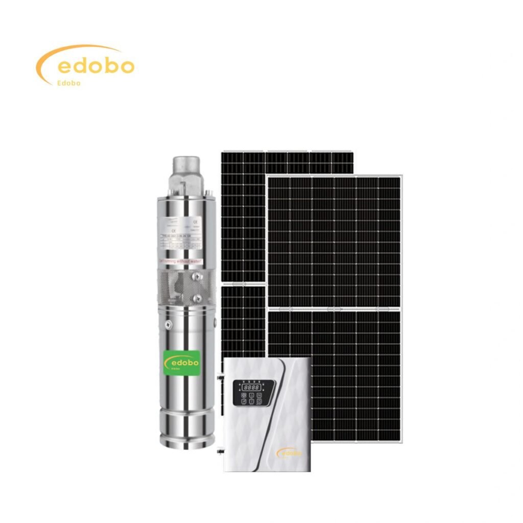 12V/24V/48V Solar Water Pump 0.2HP/0.5HP/1HP Submersible Borehole Solar Powered DC Water Pump System