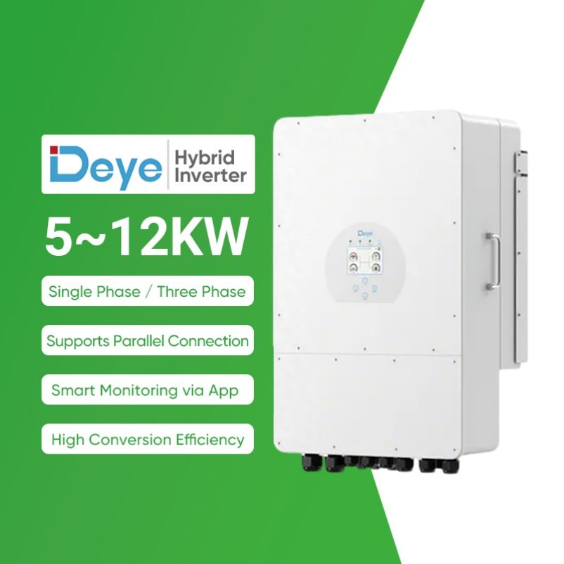 Deye Hybrid 12kw Solar Power Inverter 5kw 8kw 10kw MPPT Charger Controller Hybrid Solar Single/Three Phas
