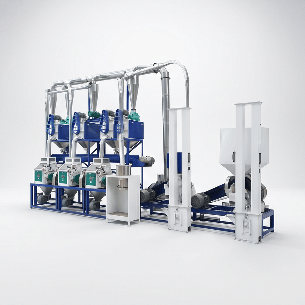 Efficient High Quality Finished Products 2t, 5t, 10t, 20ton 30ton Automatic Maize Flour Milling Machine