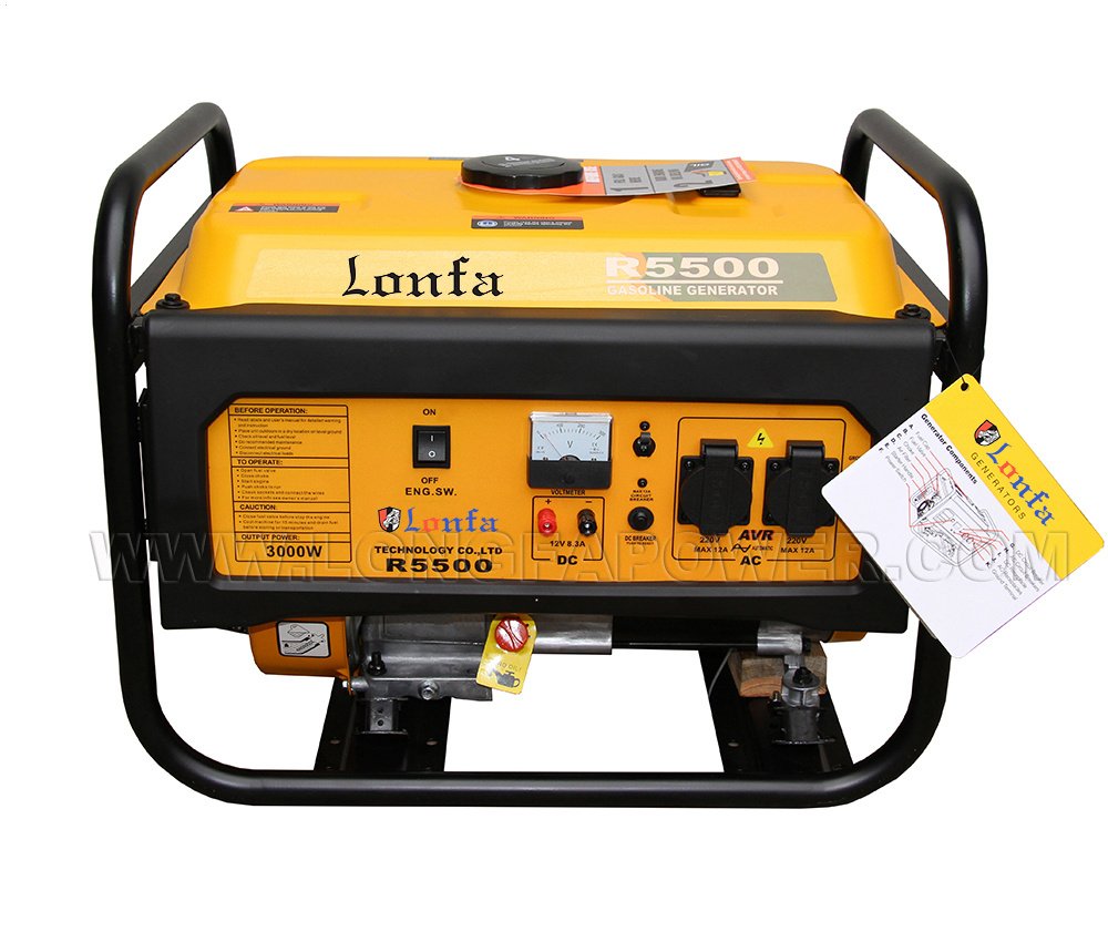 Africa Hot Sale Pumprato Petrol Gasoline Generator Manufacture Factory 3kVA 3kw 3000W 3 kVA Kw 3000 W R21